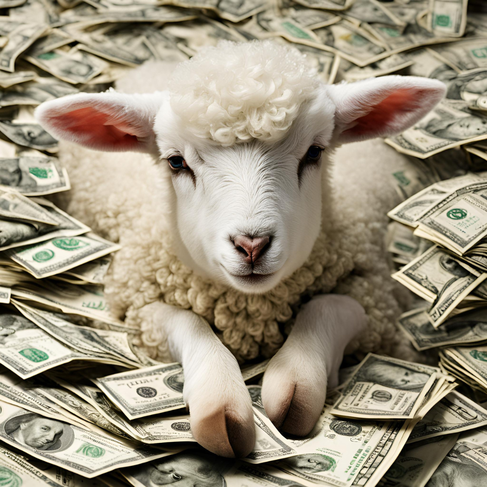 Lamb with money - Finance